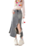 MZVZ retro fishtail split denim skirt women's - tienda online