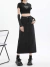 MZVZ black gray denim skirt women - comprar online
