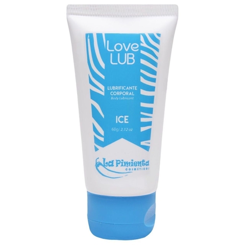 Gel Lubrificante Íntimo a Base de Água Sex Shop Sensação Ice para Sexo Anal ou Vaginal Love Lub Ice 60g - La Pimenta