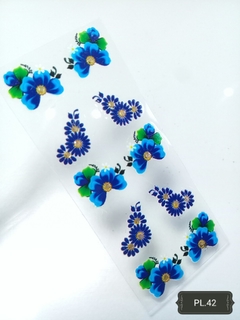 Película de Unha 3D Floral Arco PL42 - 10un