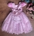 Vestido jardim encantado rosa lilas azul 1 ano a 3 aninhos