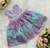 Vestido festa infantil sereia fundo mar lilas e verde 1 a 8 - loja online