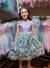 Vestido festa infantil sereia fundo mar lilas e verde 1 a 8 - Luxo Kids Moda Infantil