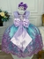 Vestido festa infantil sereia fundo mar lilas e verde 1 a 8 - comprar online