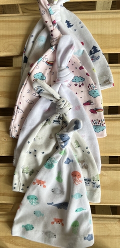 Set Estampado de algodón peinado (x3)