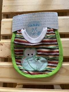 Babero Rayado Bordado (pack por 6 unidades) - tienda online