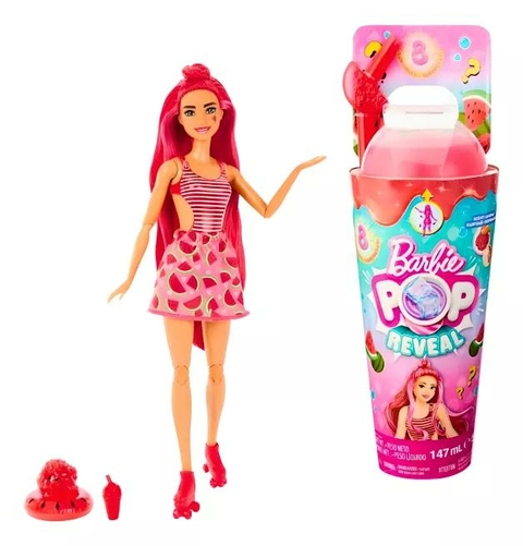 Boneca Barbie Pop Reveal Série Suco De melancia Hnw40 Mattel