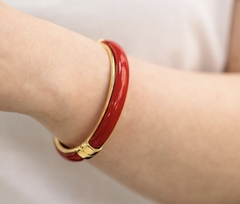 Bracelete esmaltado Vermelho