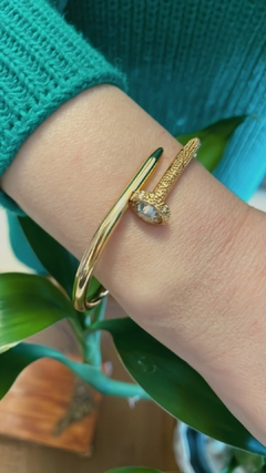Bracelete Dourado Ponto De Luz