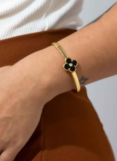 Bracelete trevo preto