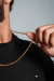 CORRENTE CADEADO 4MM BANHADA A OURO 18K - comprar online