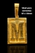PINGENTE LETRAS GRANDES BANHADO A OURO 18K IDEAL PARA CORRENTES 8 A 15MM