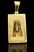 PINGENTE LETRAS MINI BANHADO A OURO 18K IDEAL PARA CORRENTES 1MM A 3MM