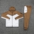 Kit Tech fleece nike marrom com branco - comprar online