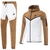 Kit Tech fleece nike marrom com branco