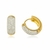 Brinco argolinha com zircônias banhado a ouro 18k