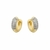 Brinco argolinha com zircônias banhado a ouro 18k
