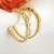 Brinco de argola com zirconia banhado a ouro18k