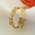 Brinco de argola com zirconia banhado a ouro18k