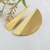 Brinco meia lua liso banhado a ouro 18 k