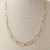 Colar elos dourados trabalhados banhado a ouro 18k