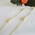 Colar longo de 80 cm com esferas banhado a ouro 18k