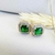 Conjunto verde esmeralda com zircônia