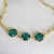 Pulseira cartier com pedras redondas banhado a ouro 18k