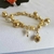 Pulseira penduricalho com perola banhado a ouro 18k