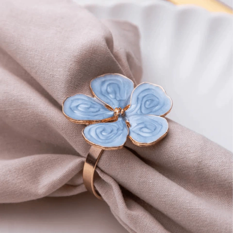 Cj 4 Anéis para Guardanapos Flower - comprar online