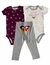 Kit 3 Peças Carters 2 Body Bordo Calça Menina Modelo Novo