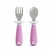 Conjunto Colher e Garfo Raise Munchkin Com Limitador 12m+ Roxo