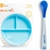 Prato Infantil Munchkin Com Ventosa + Colher Termo Azul
