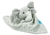 Kit Naninha + Cobertor Infantil Cinza Elefante Clingo na internet