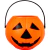 Baldinho Abóbora Halloween Laranja