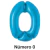 Balão Metalizado Número Azul 40" 100cm - comprar online