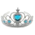 Tiara Infantil Princesa Pedras Azuis