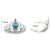 Tiara Infantil Princesa Pedras Azuis - comprar online