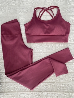 CONJUNTO LEGGINGS CANELADO POLIAMIDA tam: G cod: 13334831 - comprar online