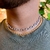 Colar Choker Corrente Elos Cravejado em Zircônia na internet
