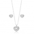 Conjunto Coração Cravejado Micro Zircônia