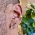 Brinco Ear Cuff 4 Cristais 4MM na internet