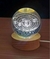 Imagem do Mini Luminária Led Globo Planetário de Vidro 3D com Cristal