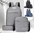 KIT 03 Bolsas (Masculina/Femenina) Mochila, Bolsa de Ombro e Nécessaire - comprar online