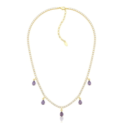 Colar riviera gota purple