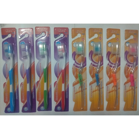 Escova de dente Adulto ou Infantil, cerdas Macia, Média e cerdas anatõmicas, Escova Dental Goal.