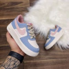 NIKE AIR FORCE - Azul / Bege logo Rosa PREMIUM