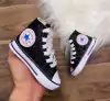 ALL STAR CANO ALTO - Preto Glitter