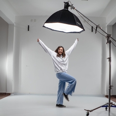 Buzo oversize - Vibrá fuerte (blanco) - tienda online
