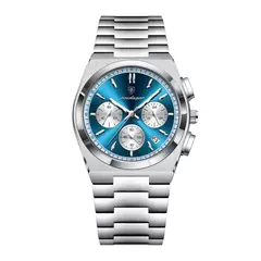 Reloj Poedagar 970 Axis (Plateado con Celeste) - comprar online